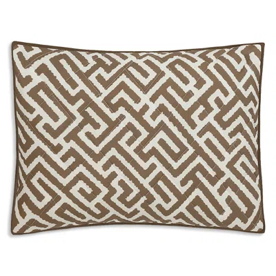 Matouk Gabriel Quilted Boudoir Sham In Brown