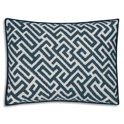 Matouk Gabriel Quilted Boudoir Sham In Blue