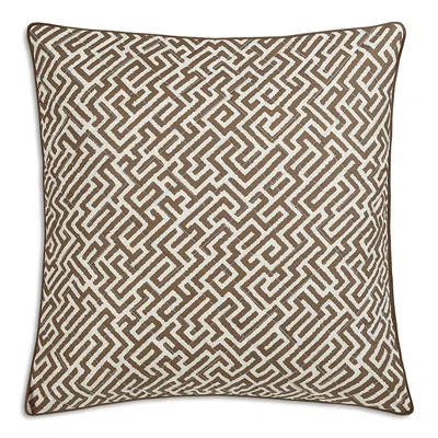 Matouk Gabriel Quilted Euro Sham In Brown