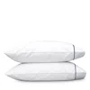Matouk Gatsby Pillowcase Set, Standard In Steelblue