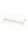 Matouk Gordian Knot 500 Thread Count Cotton Percale Flat Sheet In White