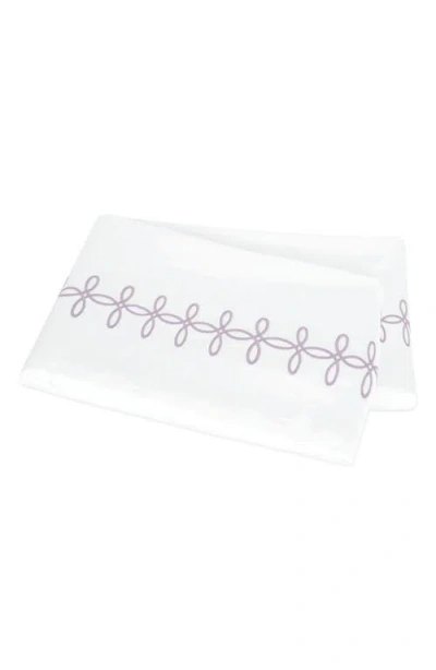 Matouk Gordian Knot 500 Thread Count Cotton Percale Flat Sheet In White