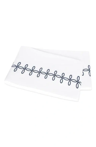 Matouk Gordian Knot 500 Thread Count Cotton Percale Flat Sheet In White