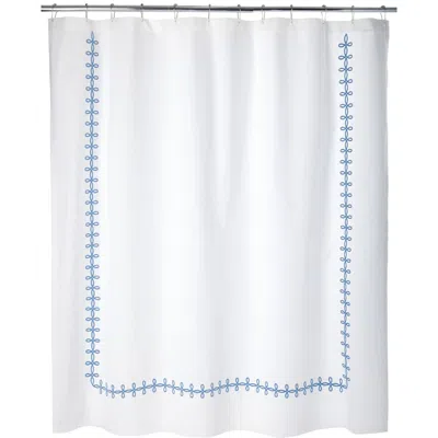 Matouk Gordian Knot Cotton Shower Curtain In Ocean