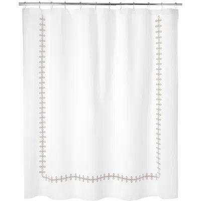 Matouk Gordian Knot Cotton Shower Curtain In Truffle