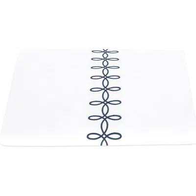 Matouk Gordian Knot Egyptian Cotton Percale Duvet Cover In White