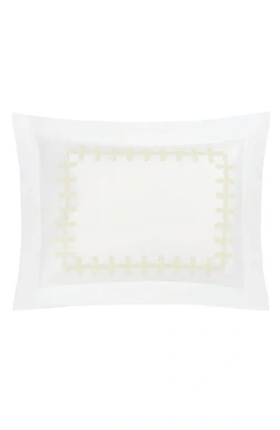 Matouk Gordian Knot Egyptian Cotton Percale Pillow Sham In White
