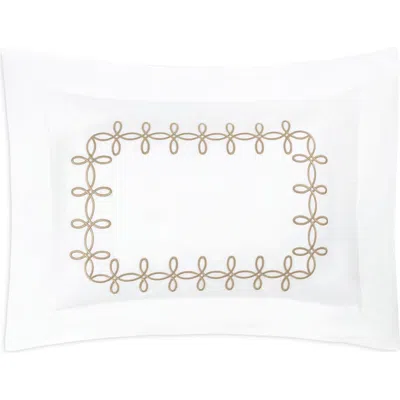 Matouk Gordian Knot Egyptian Cotton Percale Pillow Sham In White