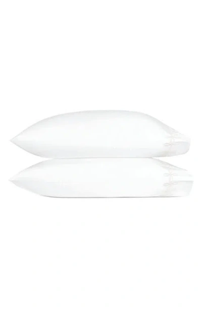 Matouk Gordian Knot Egyptian Cotton Percale Set Of 2 Pillowcases In White