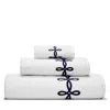 Matouk Gordian Knot Milagro Fingertip Towel - Exclusive In White/navy Blue