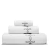 Matouk Gordian Knot Milagro Fingertip Towel - Exclusive In White/pearl Gray