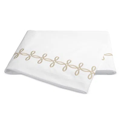 Matouk Gordian Knot Percale Flat Sheet, King In Silver