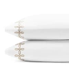 Matouk Gordian Knot Percale King Pillowcase, Pair In White