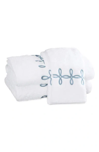 Matouk Gordian Knot Wash Cloth In Hazy Blue