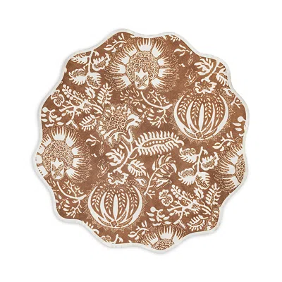 Matouk Granada Circle Placemat, Set Of 4 In Chestnut