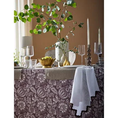 Matouk Granada Tablecloth, 70 X 144 In Brown