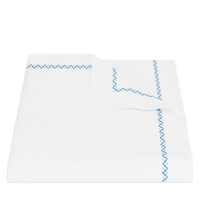 Matouk Hatch Cotton Duvet Cover, Full/queen In Sky Blue