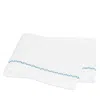 Matouk Hatch Cotton Flat Sheet, King In Sky Blue