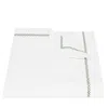Matouk Hatch Cotton Flat Sheet, King In White