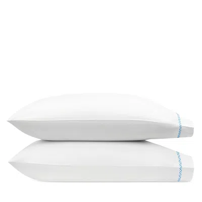 Matouk Hatch Standard Pillowcase, Pair In Blue