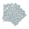 Matouk Iconic Leopard Napkins, Set Of 4 In Blue