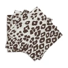 Matouk Iconic Leopard Napkins, Set Of 4 In Cinder