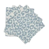 Matouk Iconic Leopard Napkins, Set Of 4 In Blue