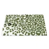 Matouk Iconic Leopard Round Tablecloth, 90" In Green