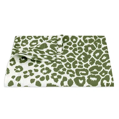 Matouk Iconic Leopard Tablecloth, 90 X 70 In Green