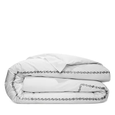 Matouk Ivins Embroidered Duvet Cover, Full/queen - Exclusive In White/silver