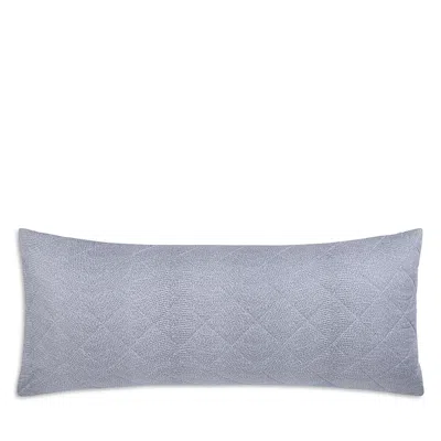Matouk Jasper Pillow Cover, Quilted Lumbar In Blue