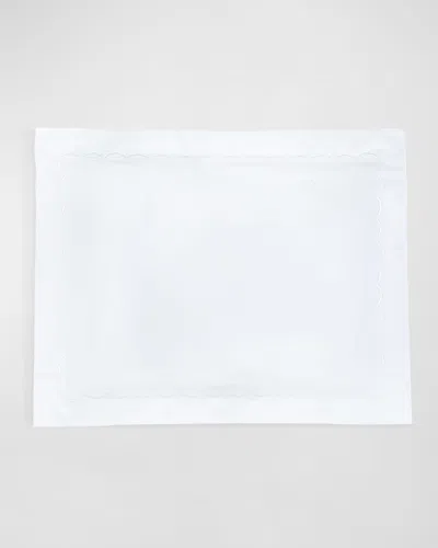 Matouk King Scallops Embroidered Sham In White