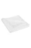 Matouk Lace Piqué Cotton Coverlet In White