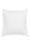 Matouk Lace Piqué Cotton Euro Sham In White