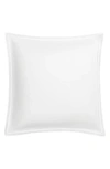 Matouk Lace Piqué Cotton Euro Sham In White