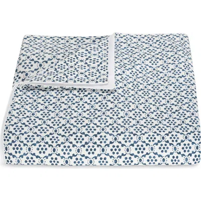 Matouk Laksha Egyptian Cotton Percale Duvet Cover In Indigo