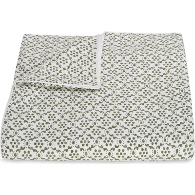 Matouk Laksha Egyptian Cotton Percale Duvet Cover In Moss