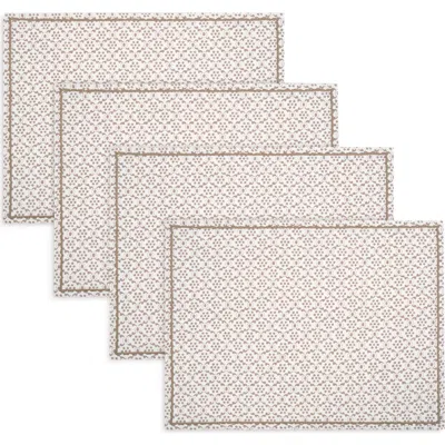 Matouk Laksha Set Of 4 Linen Placemats In Oak