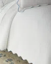 Matouk Lanai Pique Coverlet, Full-queen In White