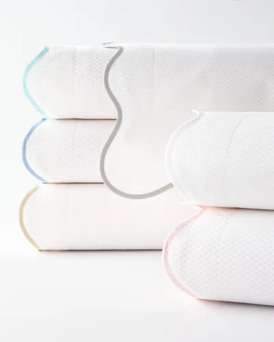 Matouk Lanai Pique Coverlet, Full-queen In White