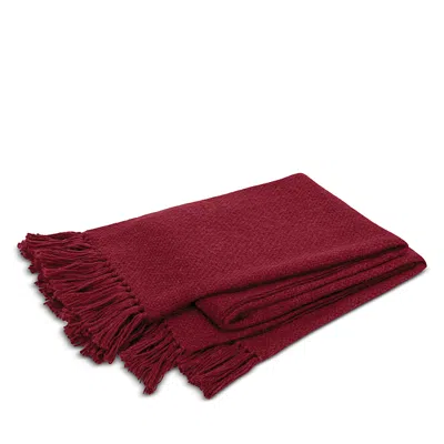 Matouk Lanza Baby Alpaca Throw In Red