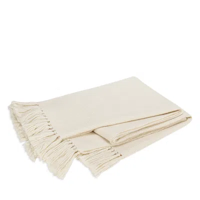 Matouk Lanza Baby Alpaca Throw In Neutral