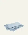 Matouk Lanza Throw, 50" X 75" In Hazy Blue
