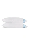 Matouk Liana 520 Thread Count Cotton Percale Set Of 2 Pillowcases