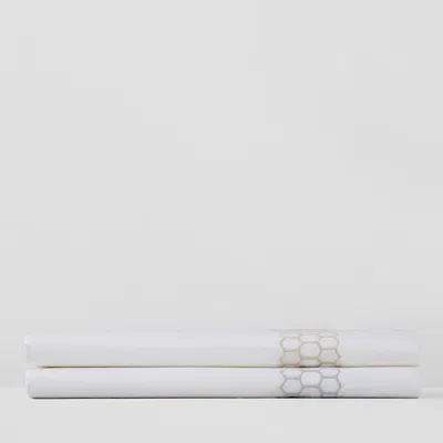 Matouk Liana Flat Sheet, Full/queen In Champagne Ivory