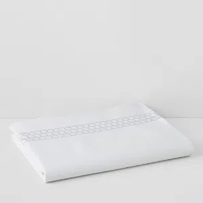 Matouk Liana Flat Sheet, Full/queen In Silver