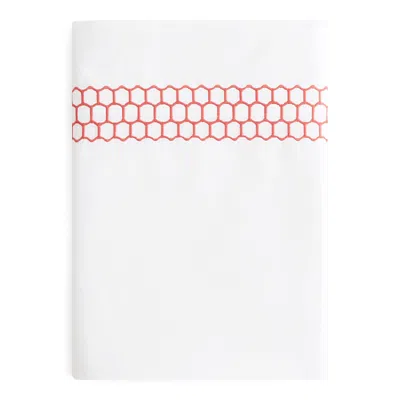 Matouk Liana Flat Sheet, King In Coral