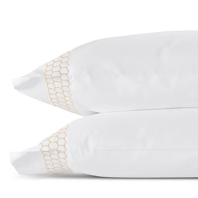 Matouk Liana Standard Pillowcase, Pair In Champagne Ivory