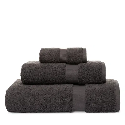 Matouk Lotus Washcloth In Charcoal