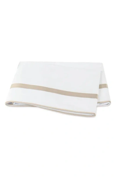 Matouk Louise 500 Thread Flat Sheet In Neutral